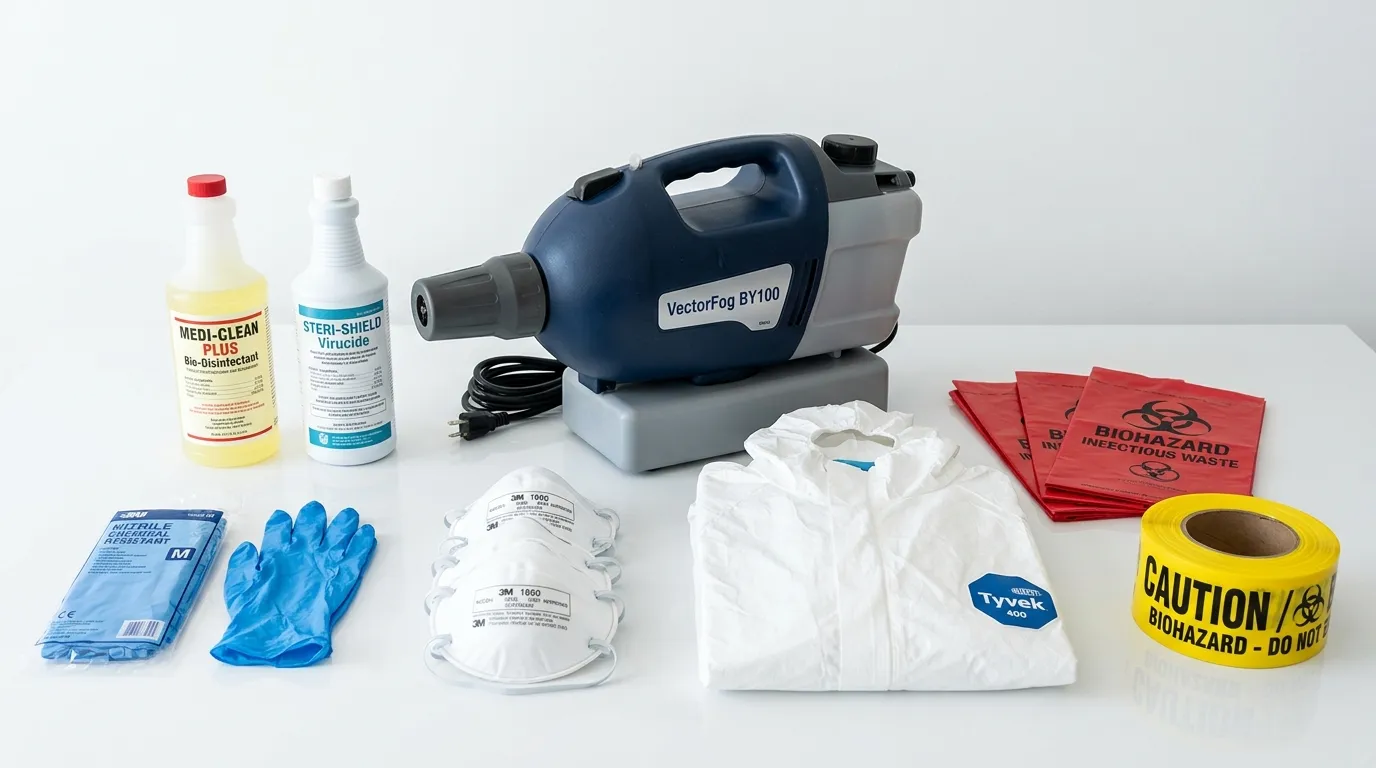 Professional biohazard remediation crew working in Fruitville